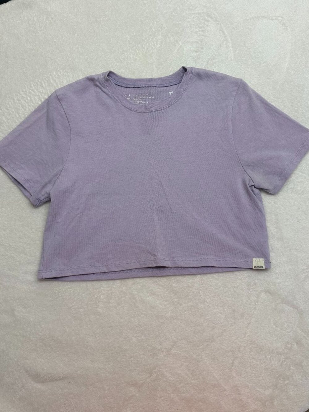 RSQ Cropped T-Shirt Light Purple Size XS